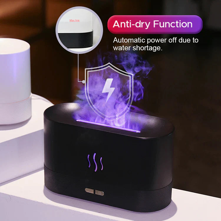 RGB Flame Humidifier and Aroma Diffuser (FREE HOME DELIVERY)